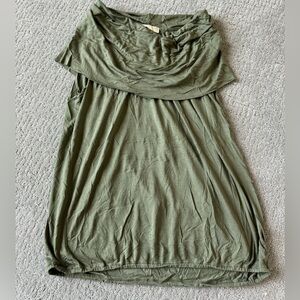 Michael Michael Kors Forest Green Off the Shoulder Top Blouse